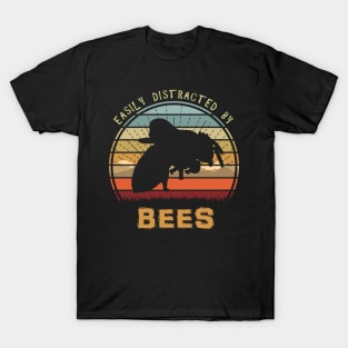 Easily Distracted By Bees Sunset T-Shirt